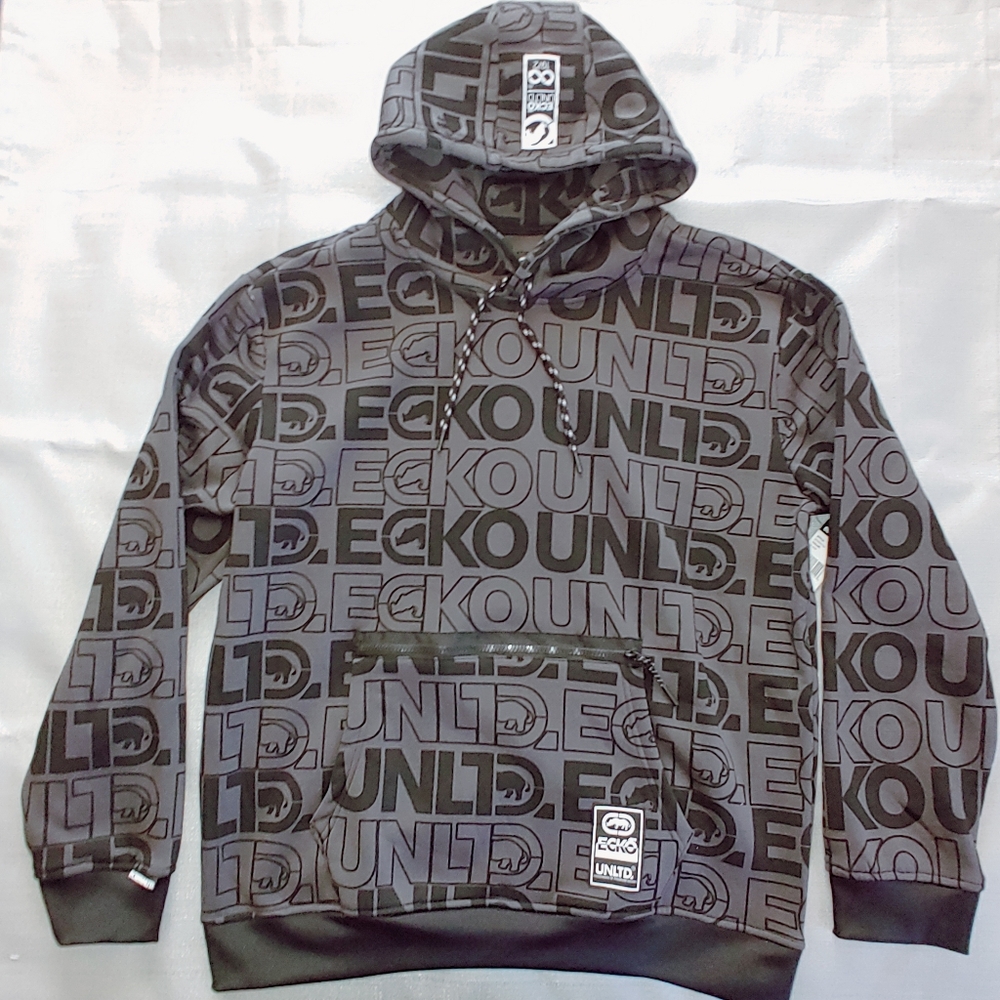 Ecko Unltd All Over Logo Hoodie Mens size XL New With Tags!